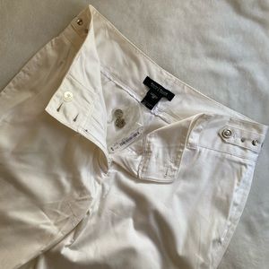 White wide leg pants